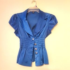 Body Central Teal Cap Sleeve Blazer